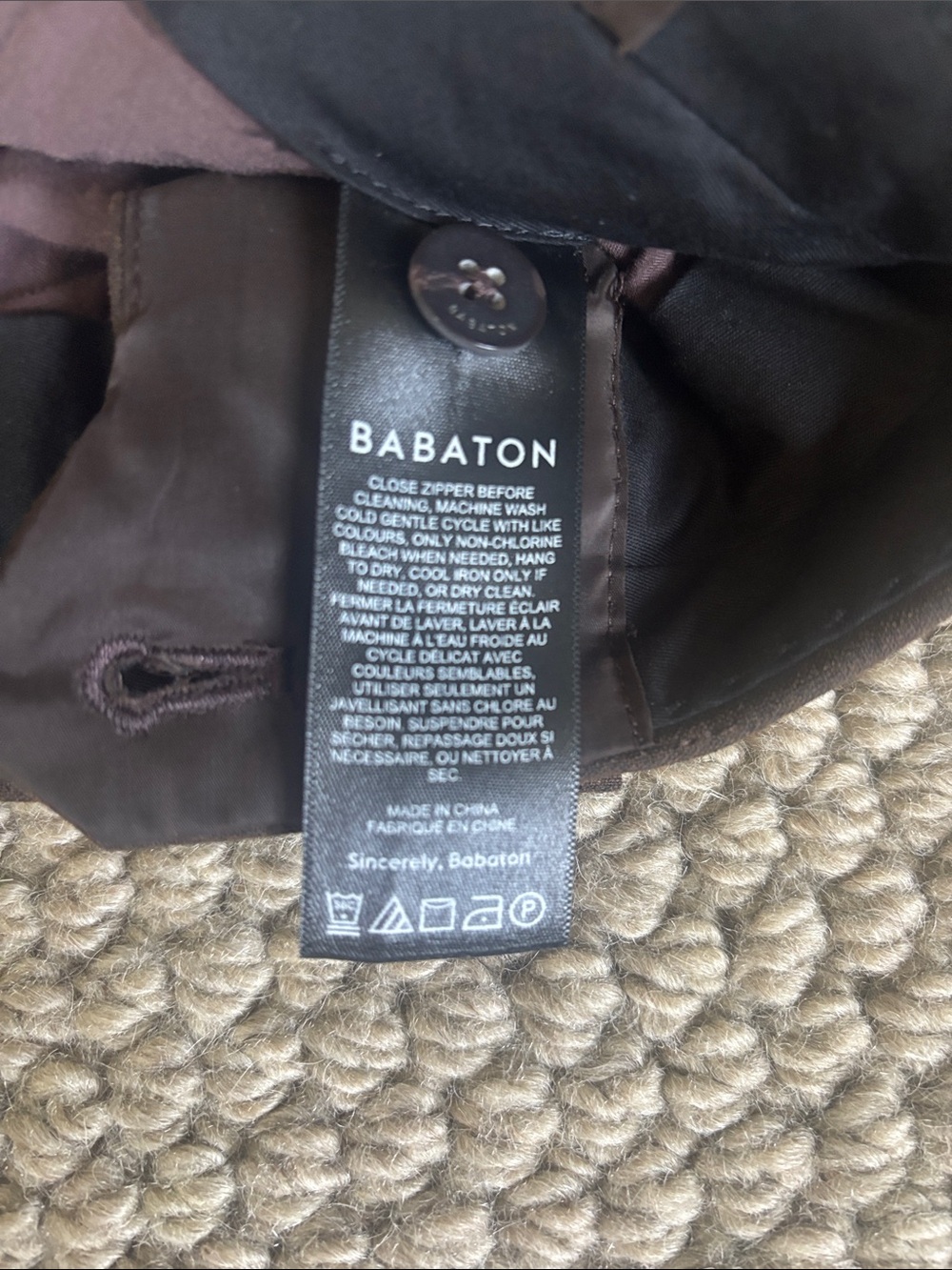 Babaton Chocolate Brown Pleated Trousers - Picture 4 of 4